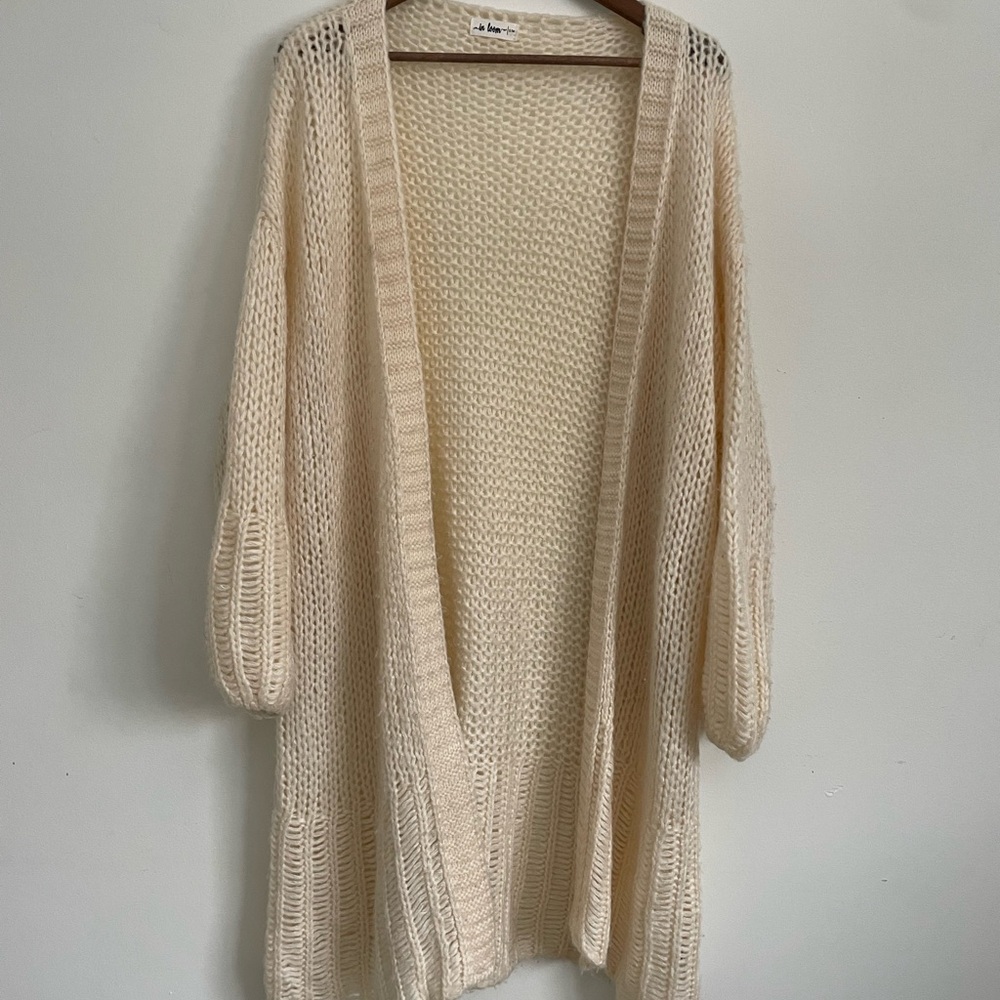 In Bloom Cream Knit Women's Cardigan